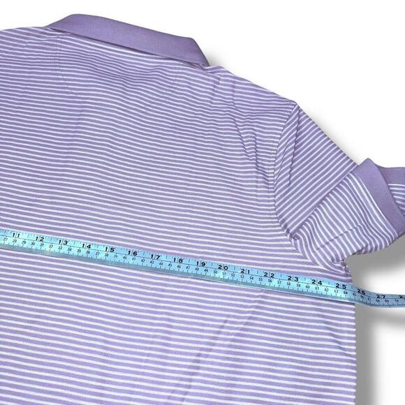 Croft Barrow Polo Shirt Adult XL Purple Candy Stripe Easy Care Golf Rugby NEW - Picture 5 of 6